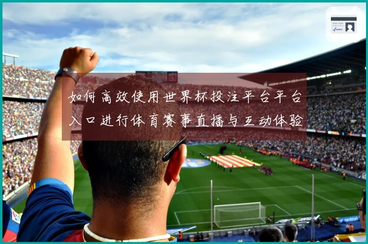 如何高效使用世界杯投注平台平台入口进行体育赛事直播与互动体验指南